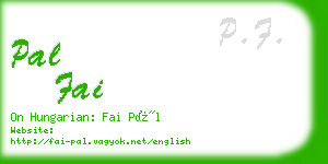 pal fai business card